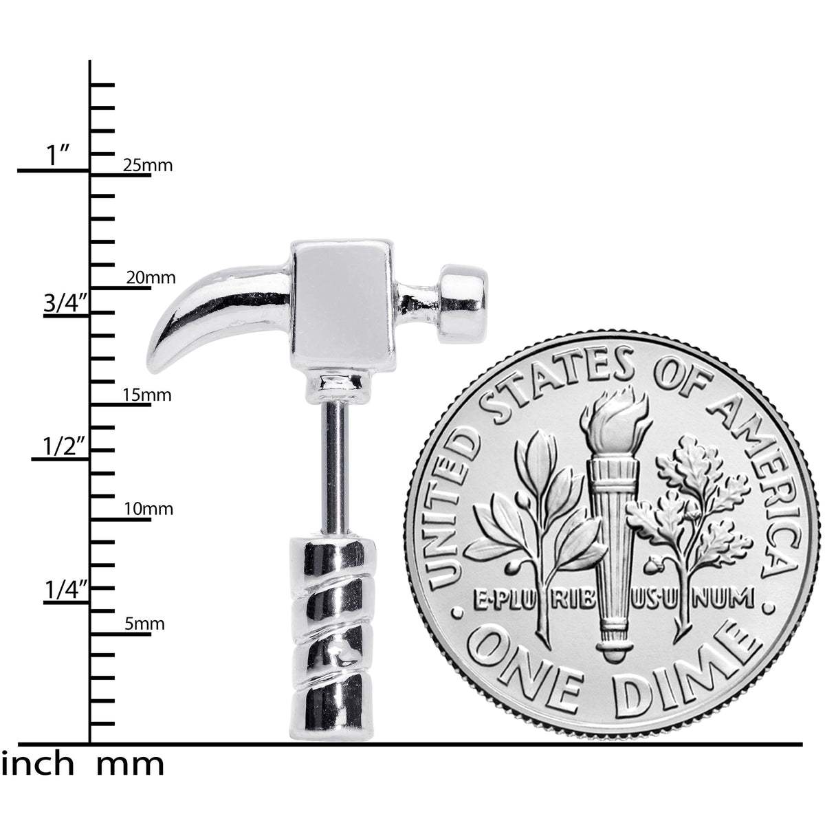 16G 1/4 Claw Hammer Cartilage Earring
