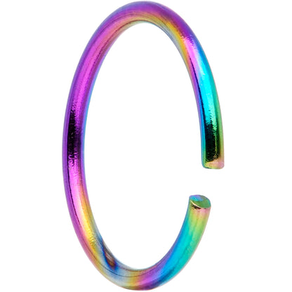 20G 5/16 Rainbow Anodized Seamless Nose Hoop Set of 12