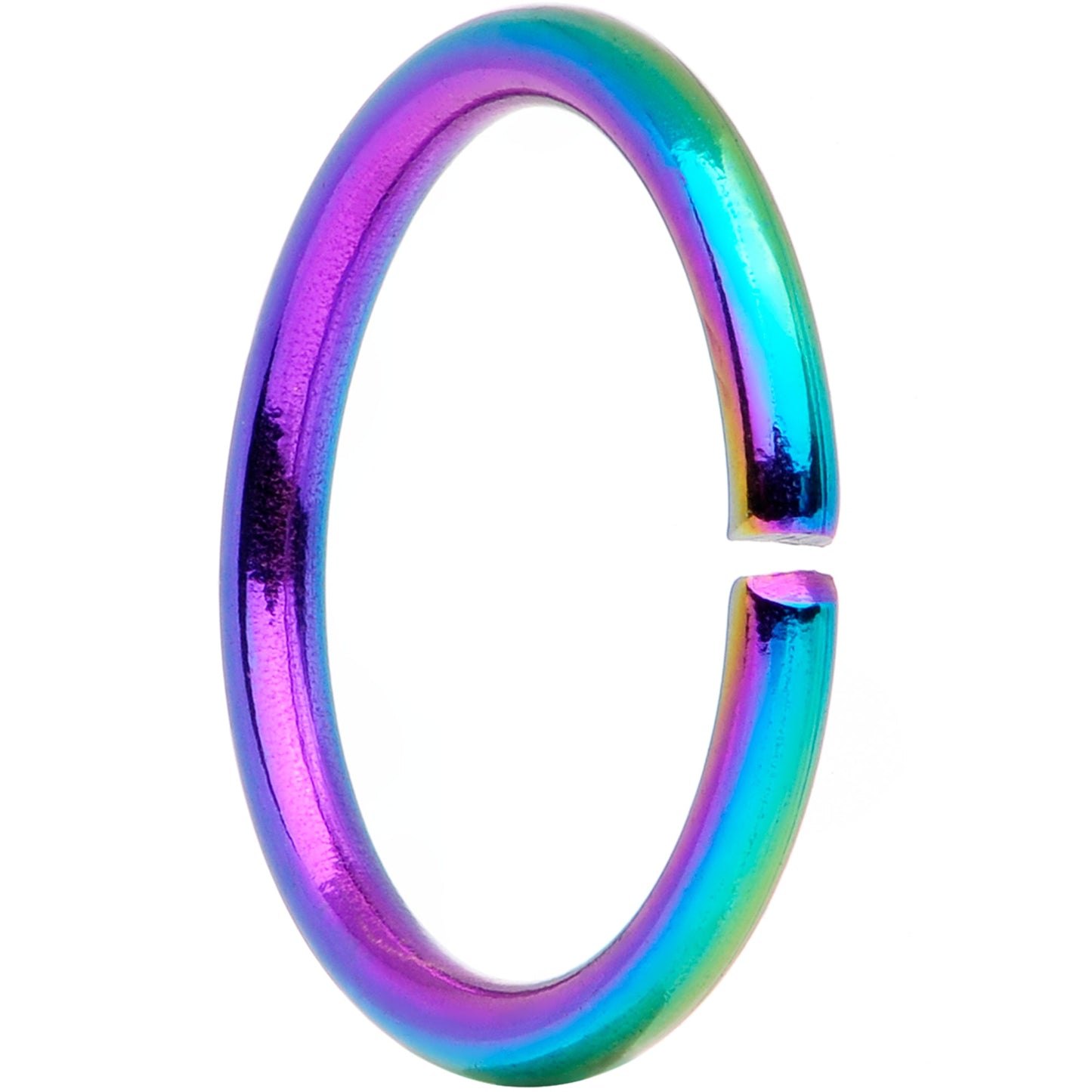 18G 5/16 Rainbow Anodized Seamless Nose Hoop Set of 12