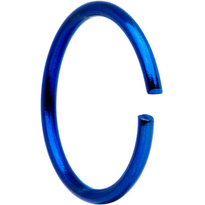 20G 5/16 Blue Anodized Seamless Circular Ring Set of 12