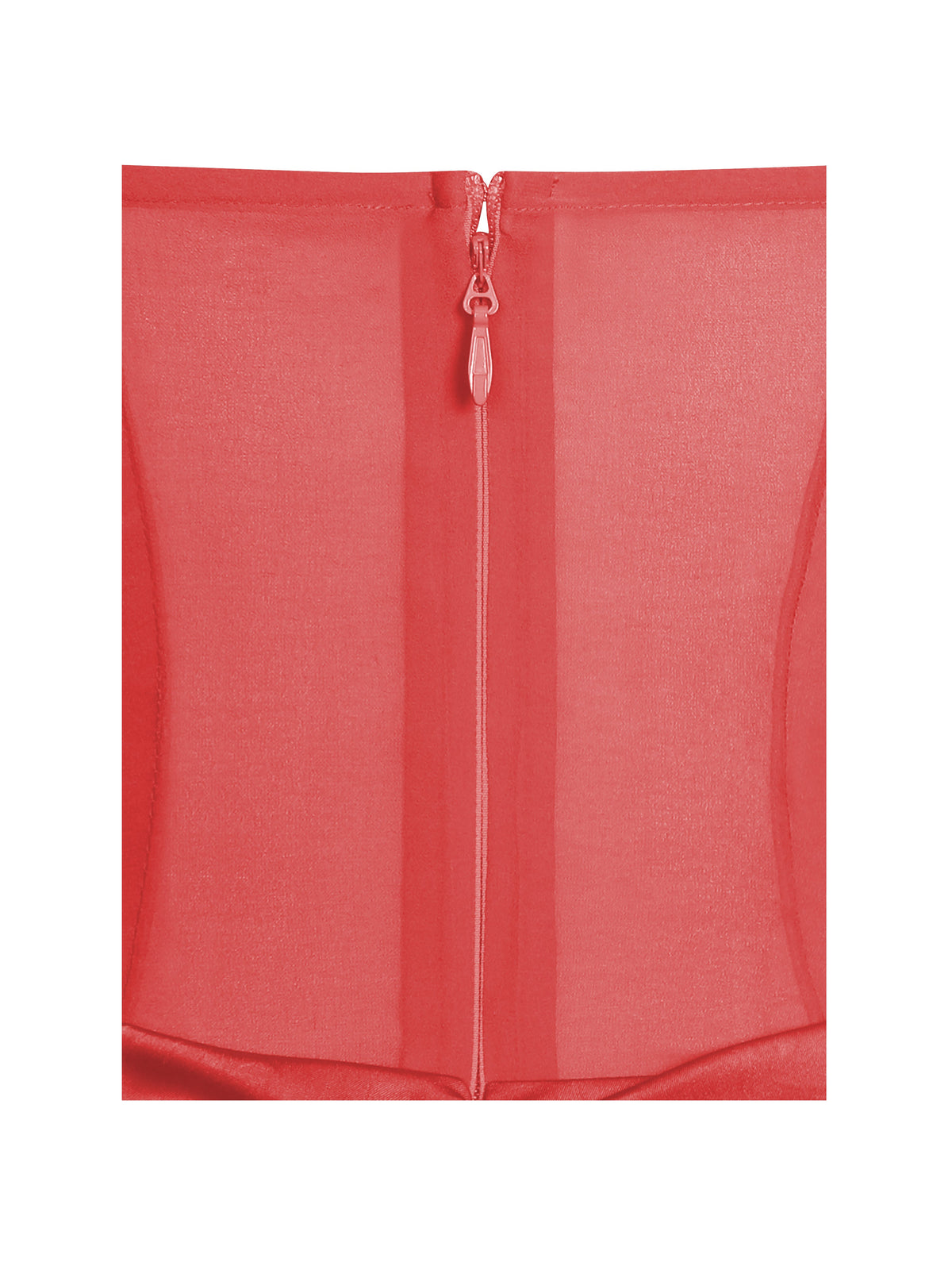 Dahlina Red Ruched Waist High Slit Midi Dress