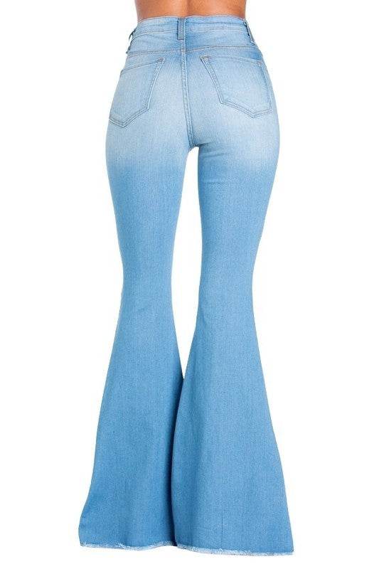 Logan Bell Bottom Jean in Light Wash - Inseam 30