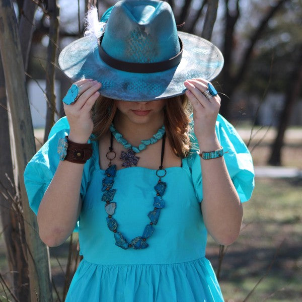 Blue Turquoise Slab Ring