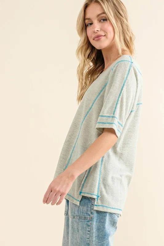 And The Why Reversed Stitch Basic T Shirt