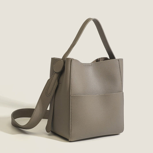 Early Autumn Women's Bag, Textured Crossbody Bucket Bag, Large Capacity Handheld Shoulder Bag