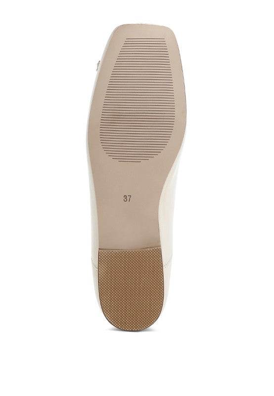 Lutten Square-Toe Bow Ballerinas