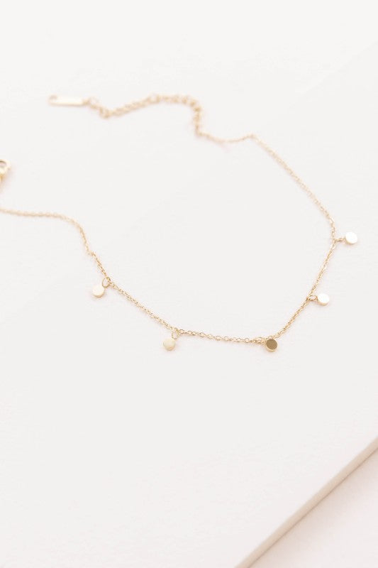 Mini Gold Disc Anklet