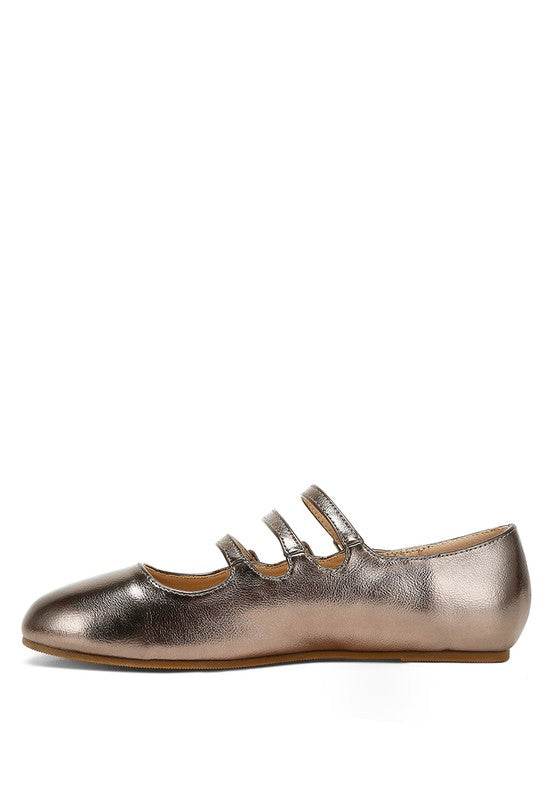 Macarina Triple Strap Mary Jane Ballerinas