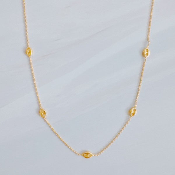 Petite Horse Bit Link Station Necklace