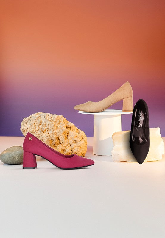 Malai Block Heel Pumps