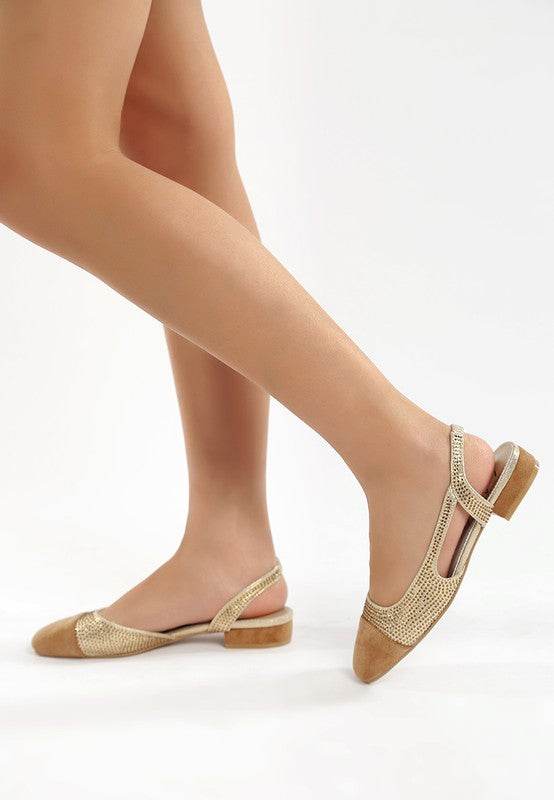 Rerita Rhinestone-Studded Glitter Sandals