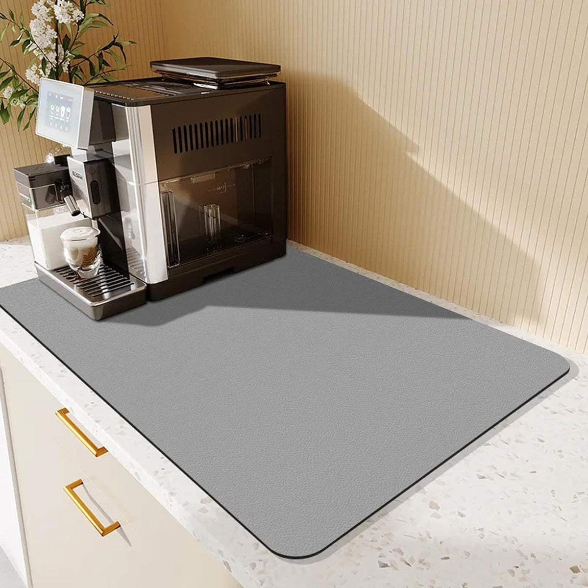 Simple Solid Color New Style Diatomaceous Earth Coffee Machine Mat