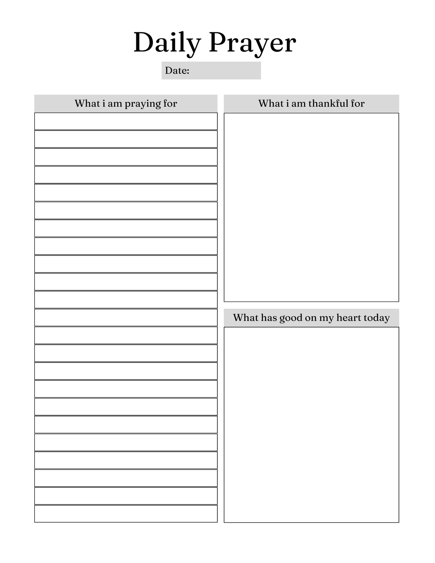 Prayer Journal