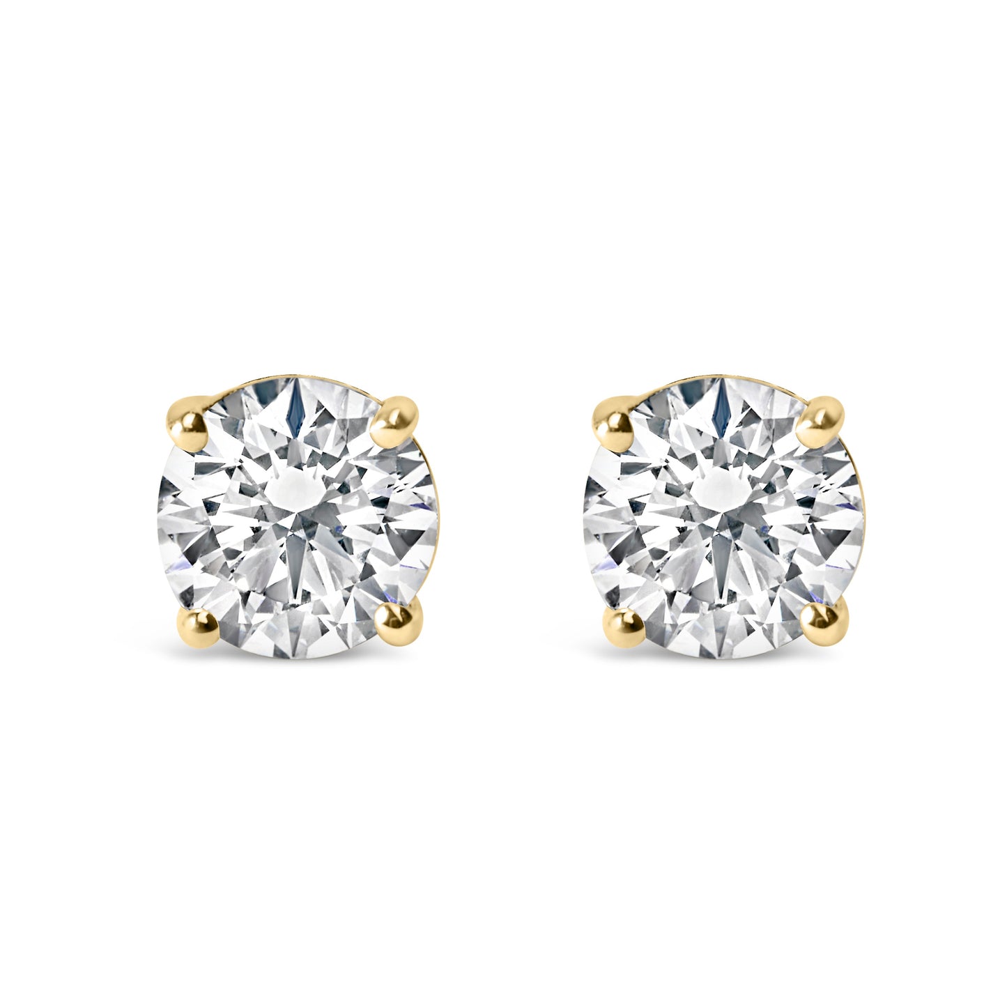 14K White Gold 3.0 Cttw Lab Grown Diamond Solitaire Stud Earrings