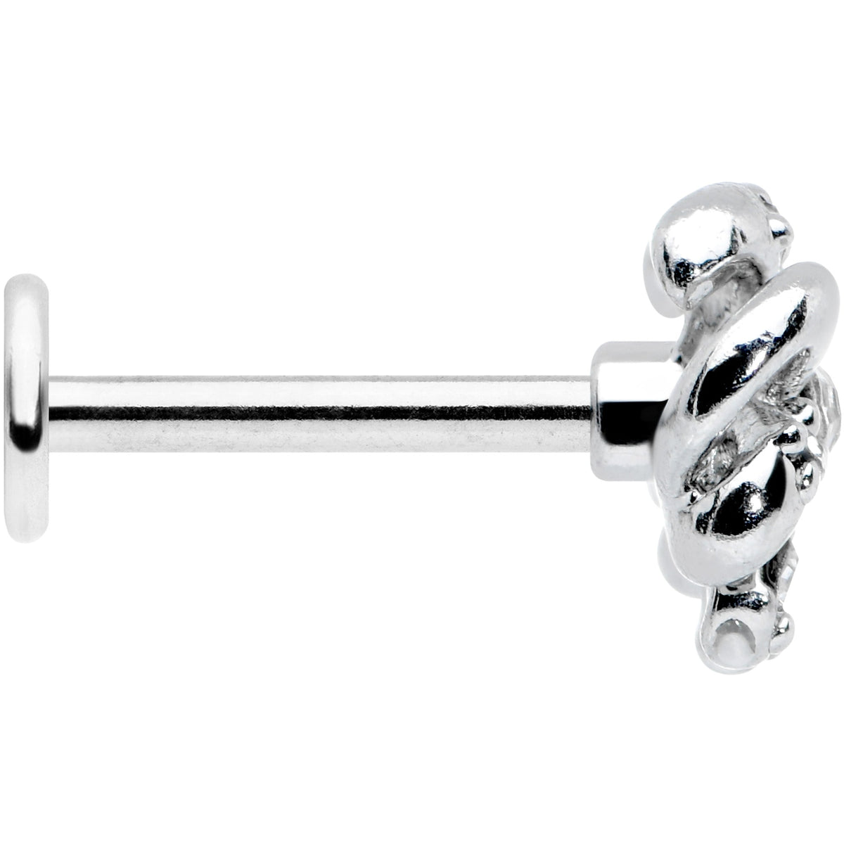 16G 5/16 Clear Gem Looping Bow Labret Monroe Tragus