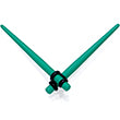 Green Matte Acrylic Straight Taper Set 2G to 00G