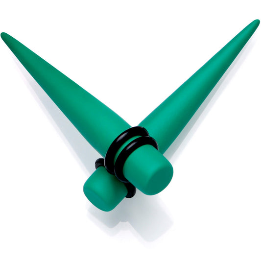 Green Matte Acrylic Straight Taper Set 2G to 00G