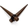 Dark Brown Matte Acrylic Straight Taper Set 12G to 00G