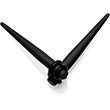 Black Matte Acrylic Straight Taper Set Available in Sizes 12G to 00G