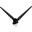 Black Matte Acrylic Straight Taper Set Available in Sizes 12G to 00G