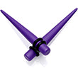 Light Purple Matte Acrylic Straight Taper Set 12G to 00G