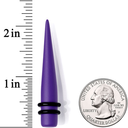 Light Purple Matte Acrylic Straight Taper Set 12G to 00G