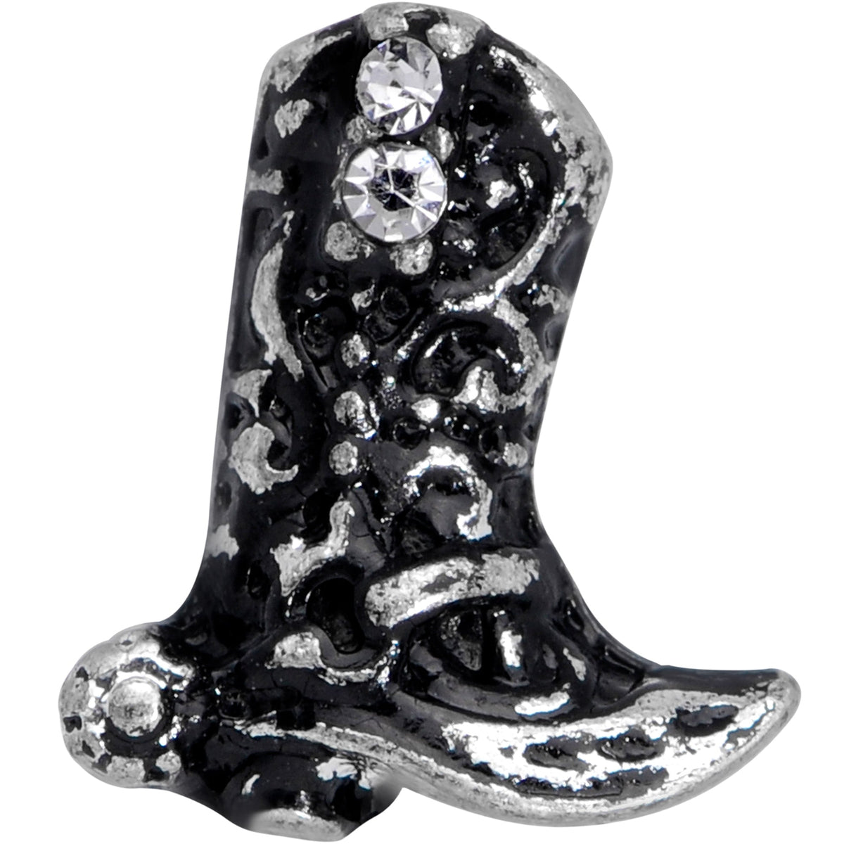 16G 5/16 Clear Gem Cowboy Boot Labret Monroe Tragus