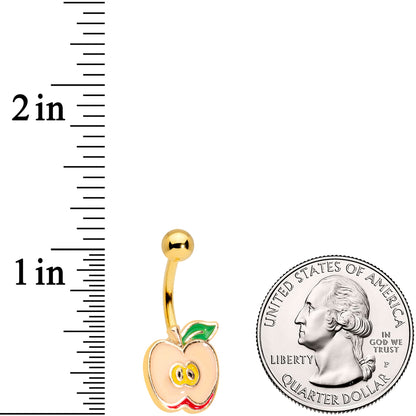 Gold Tone Sweet Apple Belly Ring