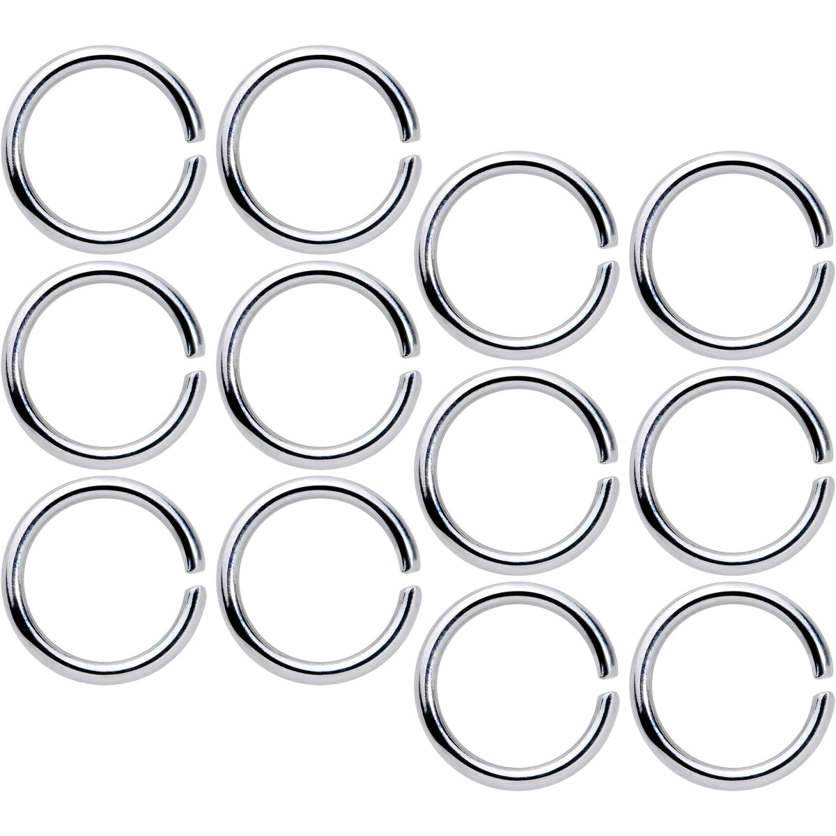 16G 5/16 Seamless Cartilage Ring Set of 12