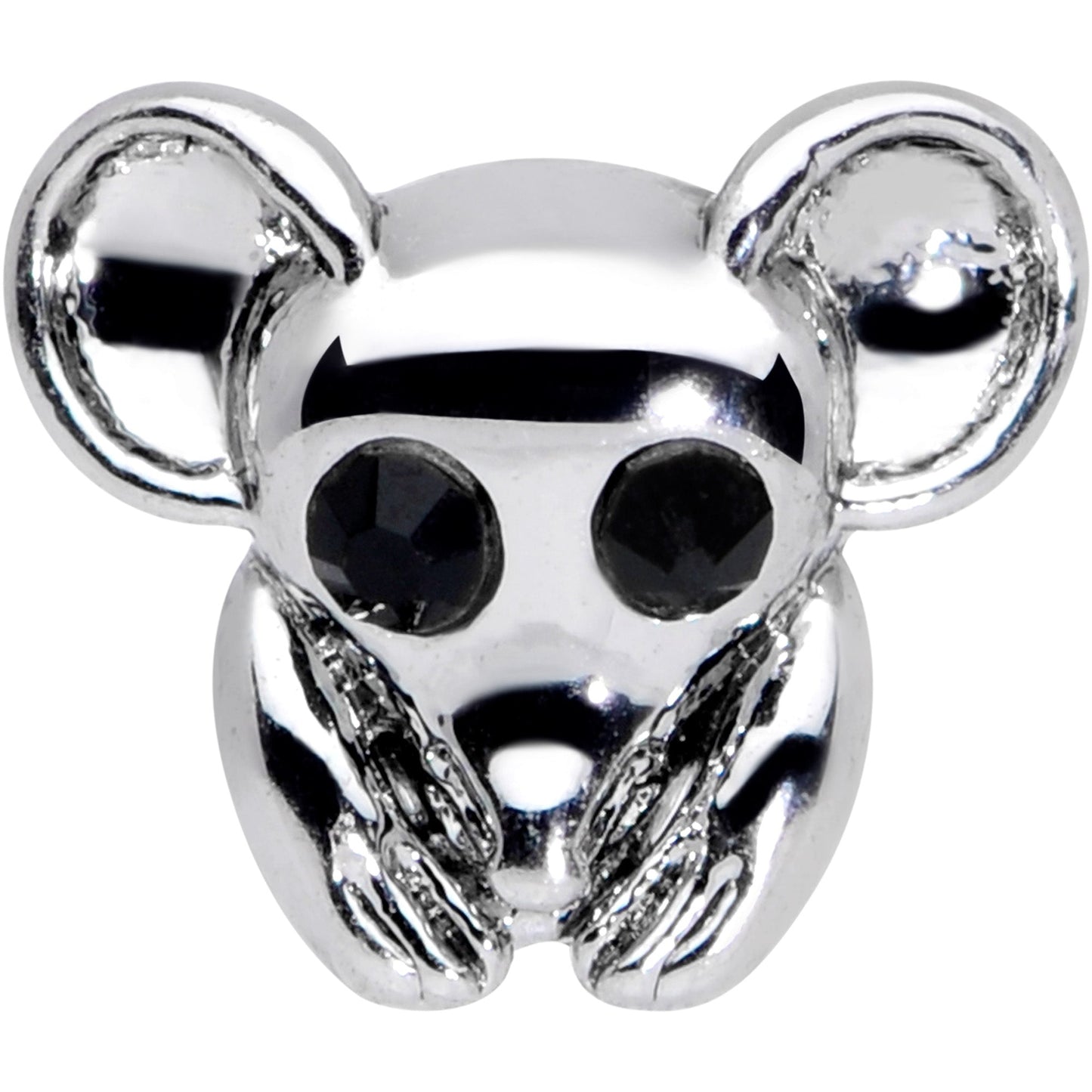20G 5/16 Black Gem Mysterious Mouse Nose Hoop