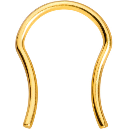 16G 5/8 Gold Tone ASTM F-136 Implant Grade Titanium Septum Retainer