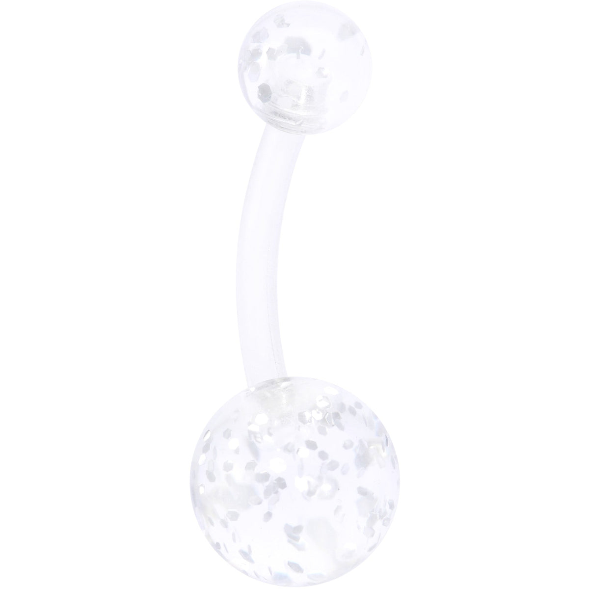 White Faux Opal Clear Gem Rose Gold Tone Aurora Belly Ring Set of 4