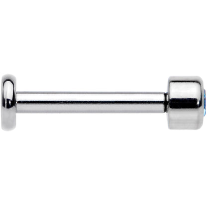 16G 5/16 Aqua Gem Grade 23 Titanium Internally Threaded Labret