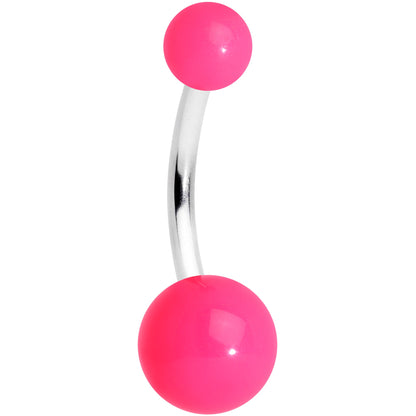 Grade 23 Titanium Hot Pink Ball End Belly Ring