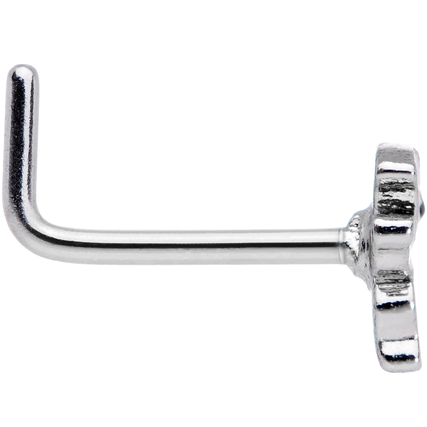 20G 7mm Happy Ghost Halloween L Shaped Nose Ring