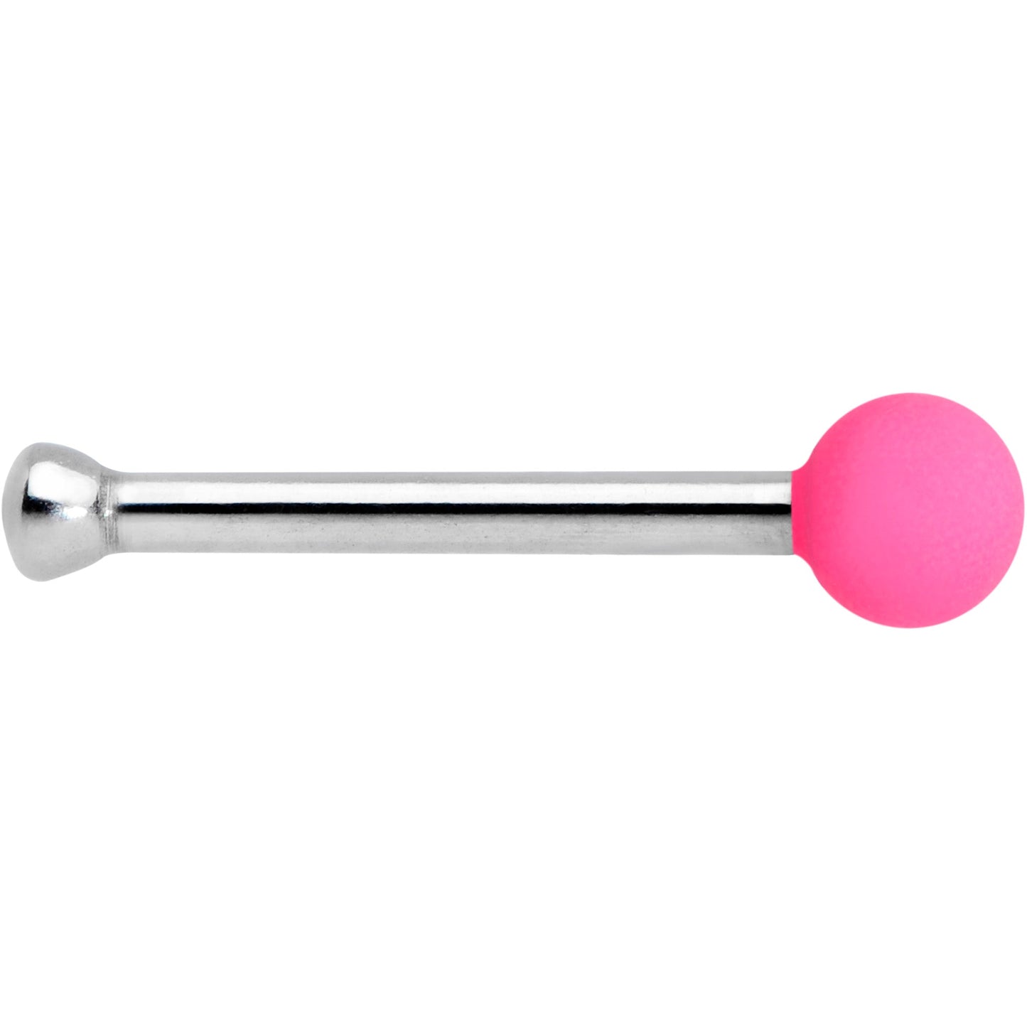 20G 1/4 Pink Matte 2mm Nose Bone