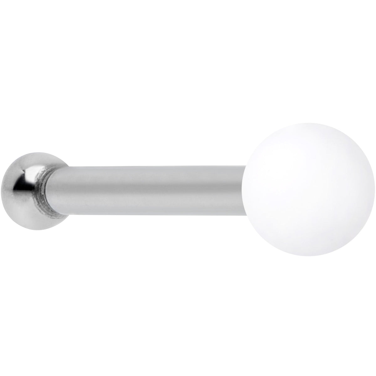 20G 1/4 White Matte 2mm Nose Bone