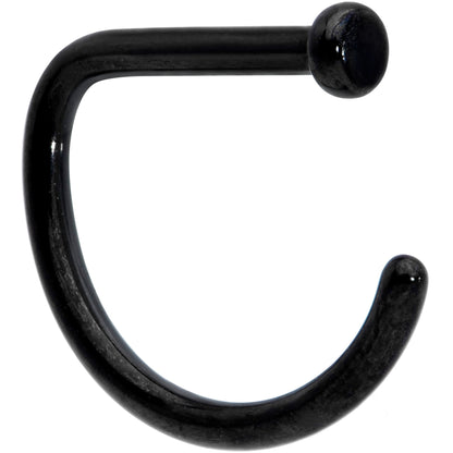 18G 5/16 Black Grade 23 Titanium D Shape Nose Hoop