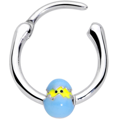 16G 3/8 Blue Easter Egg Chick Cartilage Clicker