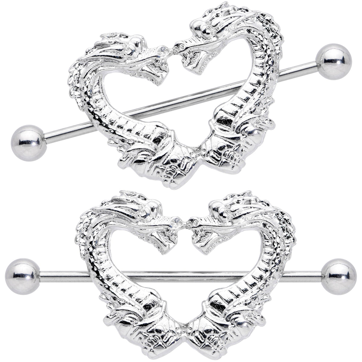 14G 13/16 Dragons Heart Nipple Shield Set