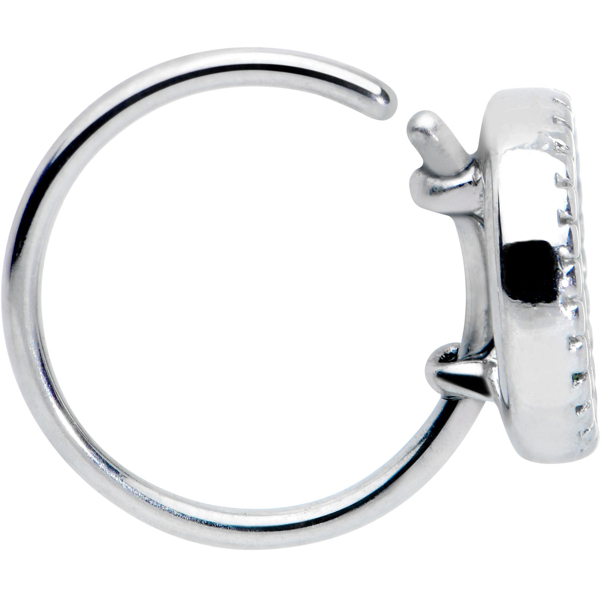 20G 5/16 Iridescent Crescent Moon Nose Hoop