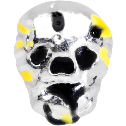 20G 5/16 Black Striped Skull Halloween Nose Hoop