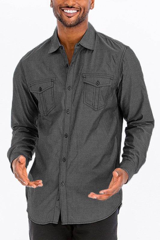 Weiv Men's Casual Long Sleeve Shirts