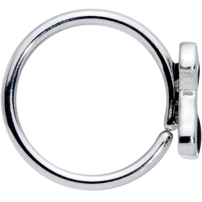 18G 3/8 Black Sitting Dog Nose Hoop