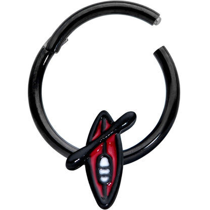 16G 3/8 Black Red Summer Kayak Boat Hinged Segment Ring