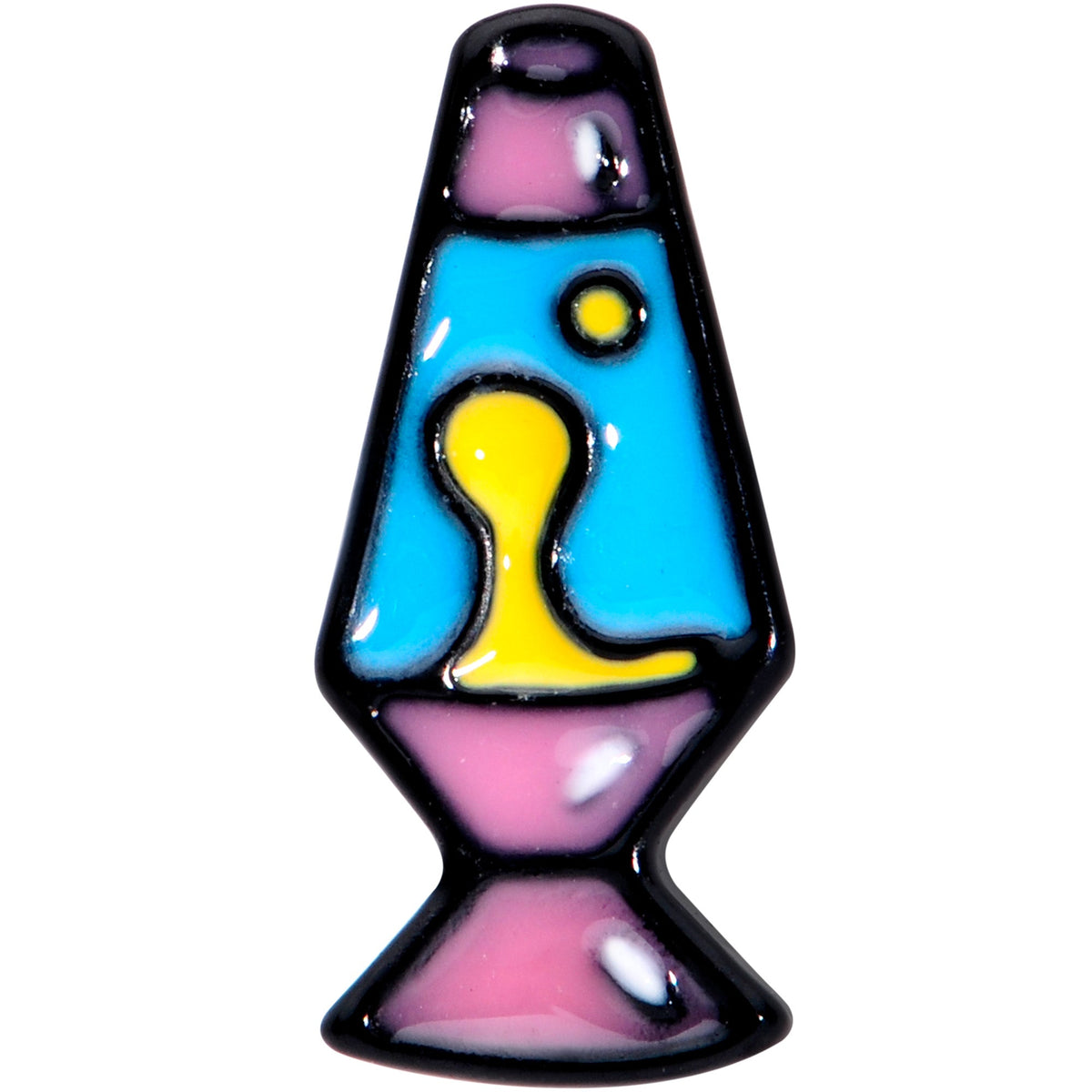16G 1/4 Black Retro Lava Lamp Cartilage Tragus Earring