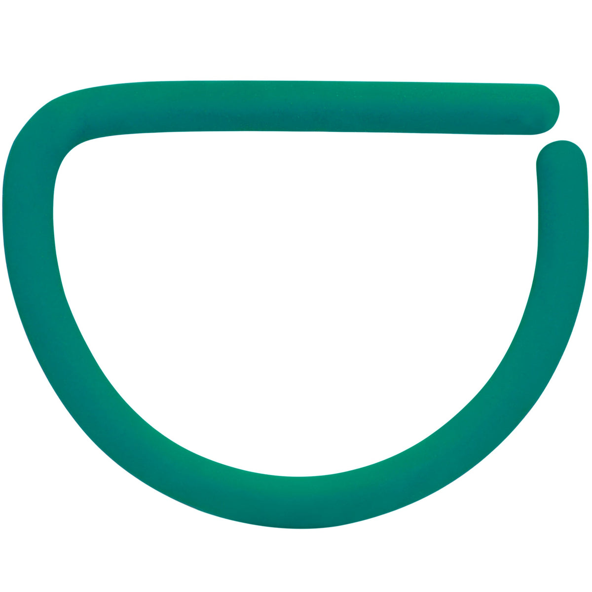 18G 3/8 Teal Matte D Shape Septum Ring
