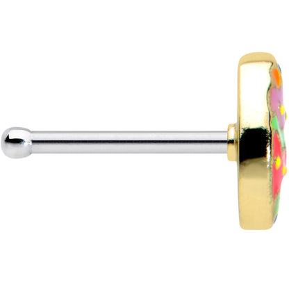 20G 1/4 Funky Painted Easter Egg Nose Bone