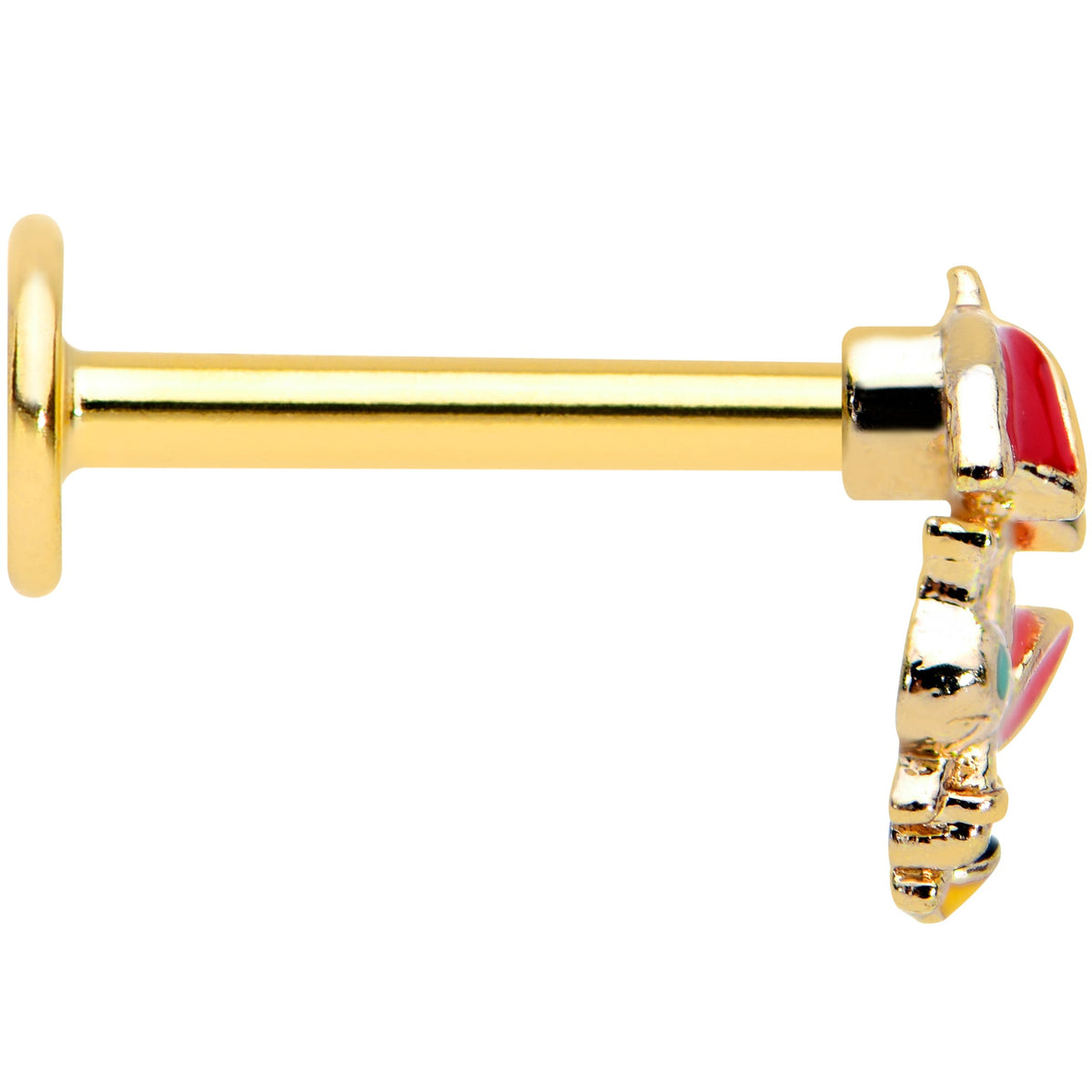 16G 5/16 Gold Tone Rainy Day Umbrella Bee Labret Monroe Tragus