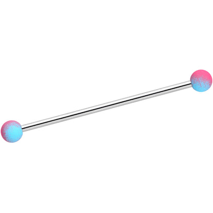 14G Pink Brown Ombre Soft Finish Industrial Barbell 38mm Set of 4